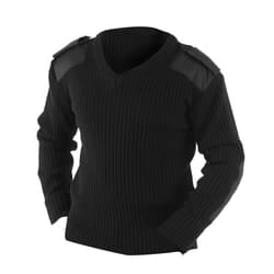 Yoko Mens V-Neck NATO Security Sweater / Workwear - XL, Black