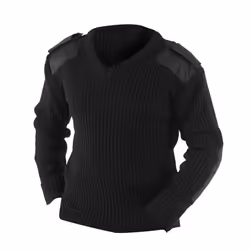 Yoko Mens V-Neck NATO Security Sweater / Workwear - 4XL, Black