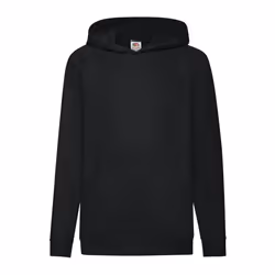 Fruit Of The Loom Childrens Unisex Lightweight Hooded Sweatshirt / Hoodie - 5-6, Black