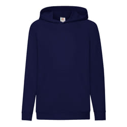 Fruit Of The Loom Childrens Unisex Lightweight Hooded Sweatshirt / Hoodie - 12-13, Deep Navy