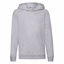 Fruit Of The Loom Childrens Unisex Lightweight Hooded Sweatshirt / Hoodie - 12-13, Heather Grey