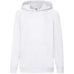 Fruit Of The Loom Childrens Unisex Lightweight Hooded Sweatshirt / Hoodie - 12-13, White