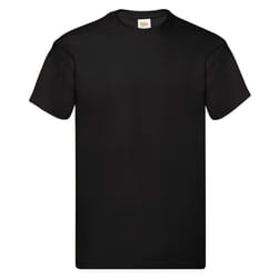 Screen Stars Fruit Of The Loom Mens Original Short Sleeve T-Shirt - XL, Black