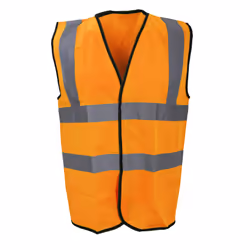Warrior Mens High Visibility Safety Waistcoat / Vest - XL, Fluorescent Orange