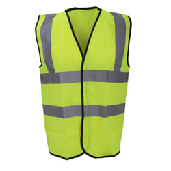 Warrior Mens High Visibility Safety Waistcoat / Vest - XL, Fluorescent Yellow