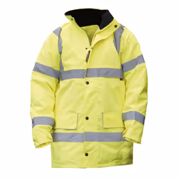Warrior Mens Nevada High Visibility Safety Jacket - XXL, Fluorescent Yellow