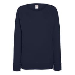 Fruit OF The Loom Ladies Fitted Lightweight Raglan Sweatshirt (240 GSM) - S, Deep Navy