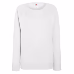 Fruit OF The Loom Ladies Fitted Lightweight Raglan Sweatshirt (240 GSM) - 2XL, White