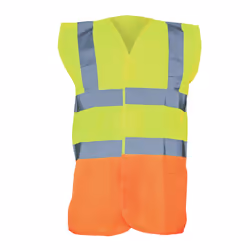Yoko Unisex Premium Hi-Vis Waistcoat Vest / Jacket - S, Hi Vis Yellow/Orange