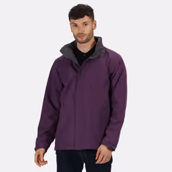 Regatta Mens Standout Ardmore Jacket (Waterproof & Windproof) - M, Majestic Purple/Seal Grey
