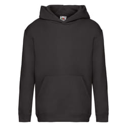 Fruit Of The Loom Kids Unisex Premium 70/30 Hooded Sweatshirt / Hoodie - 9-11 Years, Black
