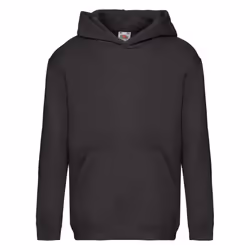 Fruit Of The Loom Kids Unisex Premium 70/30 Hooded Sweatshirt / Hoodie - 12-13 Years, Black