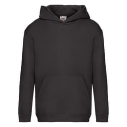 Fruit Of The Loom Kids Unisex Premium 70/30 Hooded Sweatshirt / Hoodie - 12-13 Years, Black