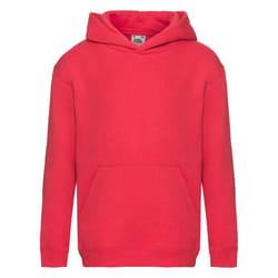 Fruit Of The Loom Kids Unisex Premium 70/30 Hooded Sweatshirt / Hoodie - 14-15 Years, Red