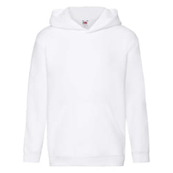 Fruit Of The Loom Kids Unisex Premium 70/30 Hooded Sweatshirt / Hoodie - 12-13 Years, White