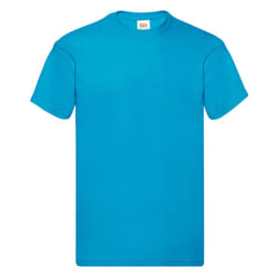 Screen Stars Fruit Of The Loom Mens Original Short Sleeve T-Shirt - M, Azure Blue