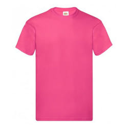 Screen Stars Fruit Of The Loom Mens Original Short Sleeve T-Shirt - S, Fuchsia