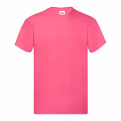 Screen Stars Fruit Of The Loom Mens Original Short Sleeve T-Shirt - L, Fuchsia