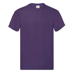 Screen Stars Fruit Of The Loom Mens Original Short Sleeve T-Shirt - S, Purple