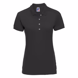 Russell Womens/Ladies Stretch Short Sleeve Polo Shirt - M, Black