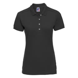 Russell Womens/Ladies Stretch Short Sleeve Polo Shirt - M, Black