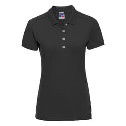 Russell Womens/Ladies Stretch Short Sleeve Polo Shirt - 2XL, Black