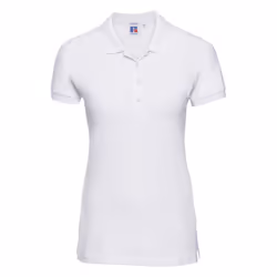 Russell Womens/Ladies Stretch Short Sleeve Polo Shirt - M, White