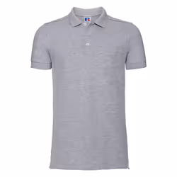 Russell Mens Stretch Short Sleeve Polo Shirt - XL, Light Oxford