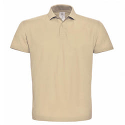 B&C ID.001 Unisex Adults Short Sleeve Polo Shirt - 2XL, Sand