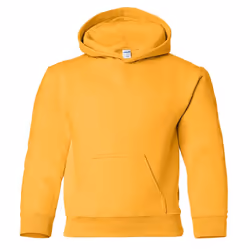 Gildan Heavy Blend Childrens Unisex Hooded Sweatshirt Top / Hoodie - XS, Gold