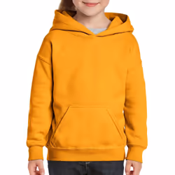 Gildan Heavy Blend Childrens Unisex Hooded Sweatshirt Top / Hoodie - XS, Gold