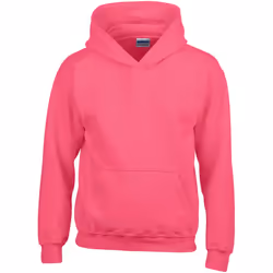 Gildan Heavy Blend Childrens Unisex Hooded Sweatshirt Top / Hoodie - XS, Heliconia