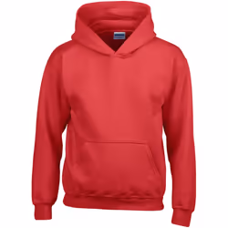 Gildan Heavy Blend Childrens Unisex Hooded Sweatshirt Top / Hoodie - XS, Red