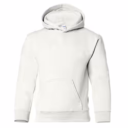 Gildan Heavy Blend Childrens Unisex Hooded Sweatshirt Top / Hoodie - XS, White