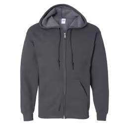 Gildan Heavy Blend Unisex Adult Full Zip Hooded Sweatshirt Top - S, Dark Heather