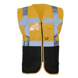 Yoko Hi-Vis Premium Executive/Manager Waistcoat / Jacket - 3XL, Orange/Black
