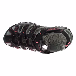 PDQ Womens/Ladies Toggle & Touch Fastening Sports Sandals - 6 UK, Black/Pink