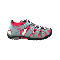 PDQ Womens/Ladies Toggle & Touch Fastening Sports Sandals - 3 UK, Grey/Fuchsia