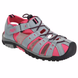 PDQ Womens/Ladies Toggle & Touch Fastening Sports Sandals - 4 UK, Grey/Fuchsia