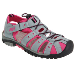 PDQ Womens/Ladies Toggle & Touch Fastening Sports Sandals - 5 UK, Grey/Fuchsia