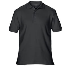 Gildan Mens Premium Cotton Sport Double Pique Polo Shirt - S, Black