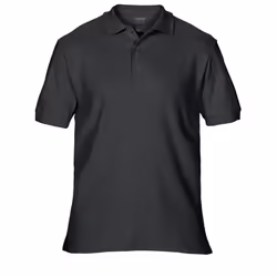Gildan Mens Premium Cotton Sport Double Pique Polo Shirt - XL, Black