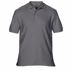 Gildan Mens Premium Cotton Sport Double Pique Polo Shirt - S, Charcoal