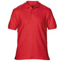Gildan Mens Premium Cotton Sport Double Pique Polo Shirt - S, Red