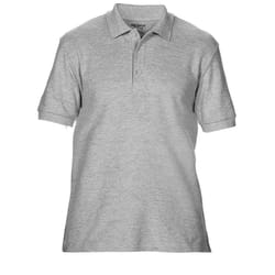 ) Gildan Mens Premium Cotton Sport Double Pique Polo Shirt - S, Sport Grey (RS