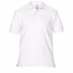 Gildan Mens Premium Cotton Sport Double Pique Polo Shirt - S, White
