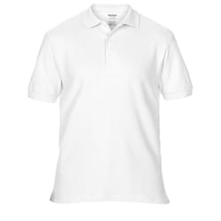 Gildan Mens Premium Cotton Sport Double Pique Polo Shirt - S, White