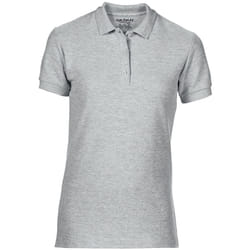 ) Gildan Womens/Ladies Premium Cotton Sport Double Pique Polo Shirt - S, Sport Grey (RS