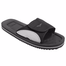 PDQ Mens Surfer Touch Fastening Beach Mule Pool Shoes - 45 EUR, Black/Grey