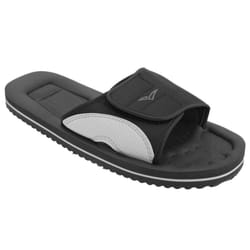 PDQ Mens Surfer Touch Fastening Beach Mule Pool Shoes - 45 EUR, Black/Grey